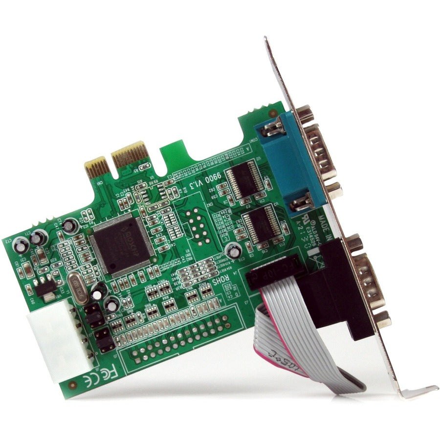 StarTech.com 2-port PCI Express RS232 Serial Adapter Card - PCIe to Dual Serial DB9 RS-232 Controller - 16550 UART - Windows and Linux PEX2S553