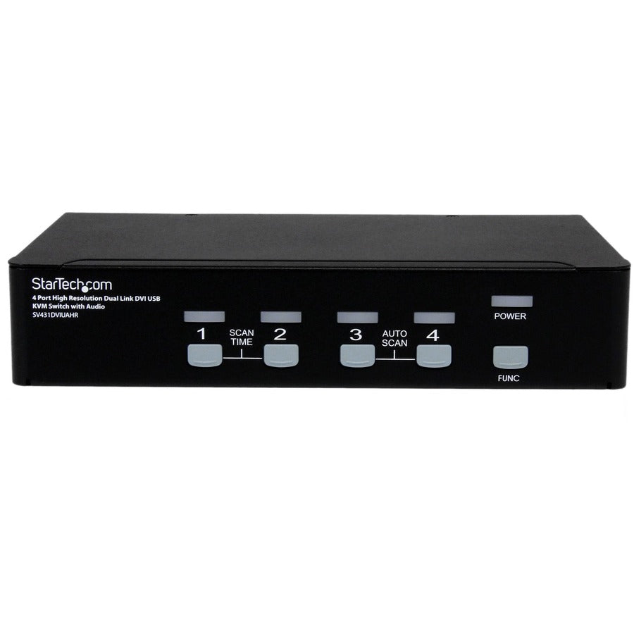 StarTech.com 4 Port High Resolution USB DVI Dual Link KVM Switch with Audio SV431DVIUAHR