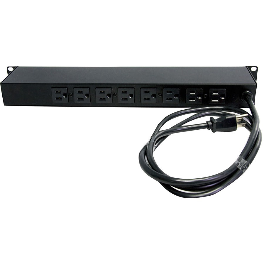 StarTech.com Rackmount PDU with 8 Outlets with Surge Protection - 19in Power Distribution Unit - 1U RKPW081915
