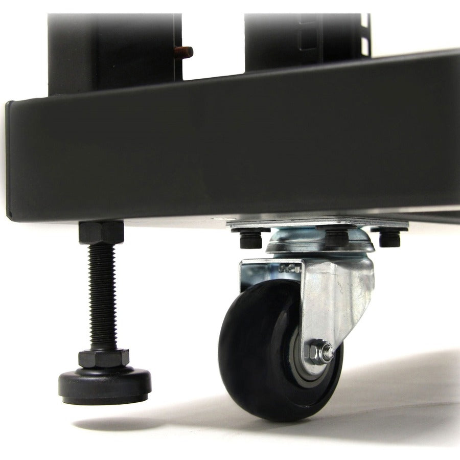 StarTech.com 4-Post 25U Server Rack Cabinet, 19" Data Rack Cabinet for Computer / IT Equipment, Home Network Rack, Half Height Server Rack RK2536BKF