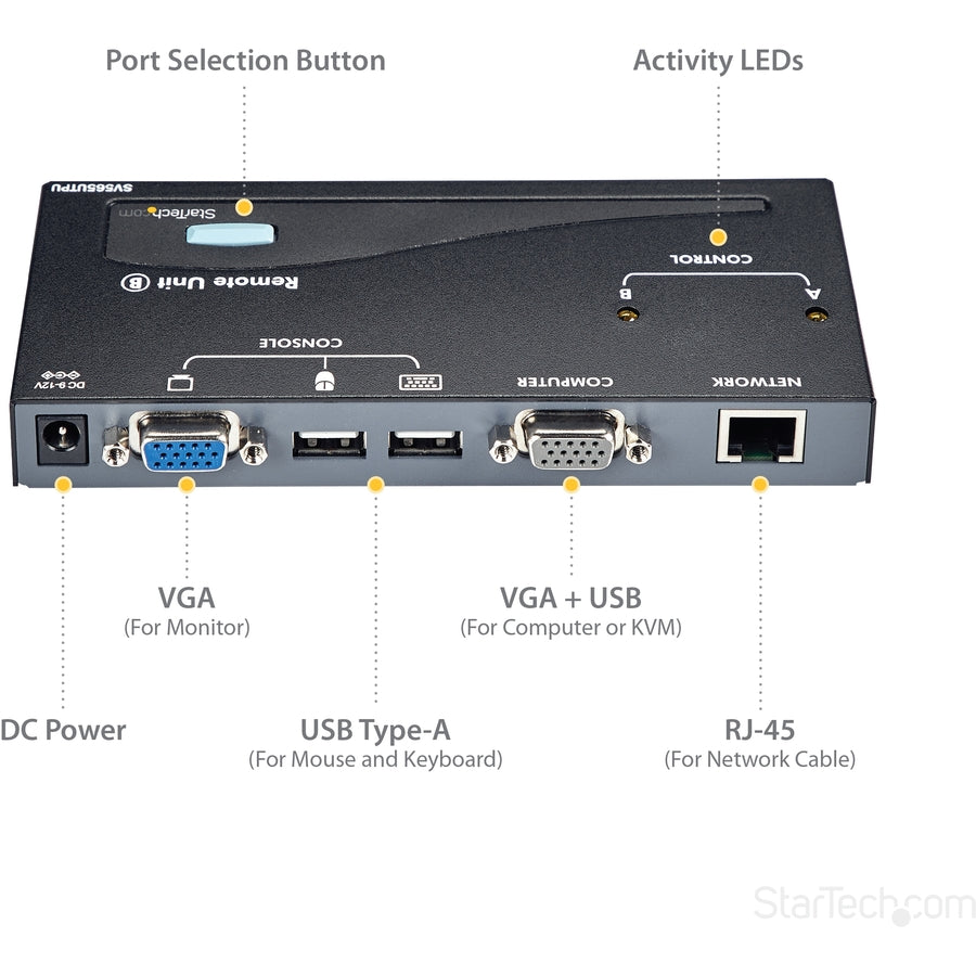 StarTech.com USB VGA KVM Console Extender over CAT5 UTP (500 ft) SV565UTPU