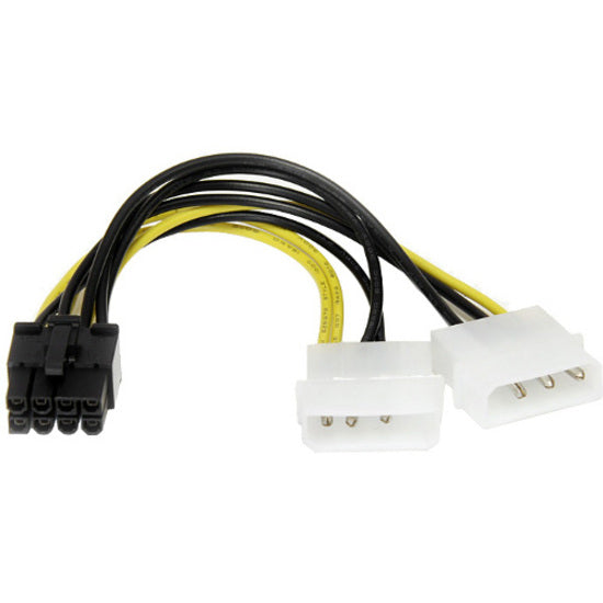 StarTech.com 6in LP4 to 8 Pin PCI Express Video Card Power Cable Adapter - 8 pin internal power (M) - 4 pin ATX12V (M) - 15.2 cm LP4PCIEX8ADP