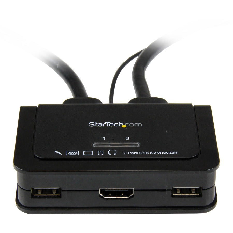 StarTech.com 2 Port USB HDMI Cable KVM Switch with Audio and Remote Switch â€" USB Powered SV211HDUA