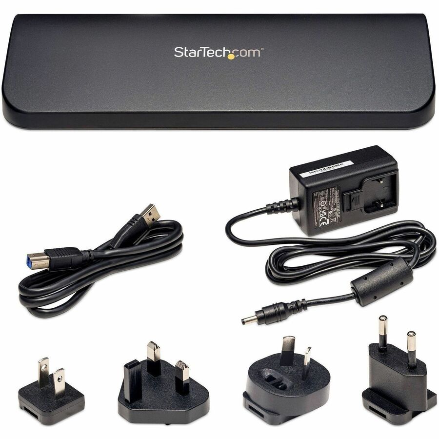 StarTech.com USB 3.0 Docking Station - Compatible with Windows / macOS - Supports Dual Displays - HDMI and DVI - DVI to VGA Adapter Included - USB3SDOCKHD USB3SDOCKHDV