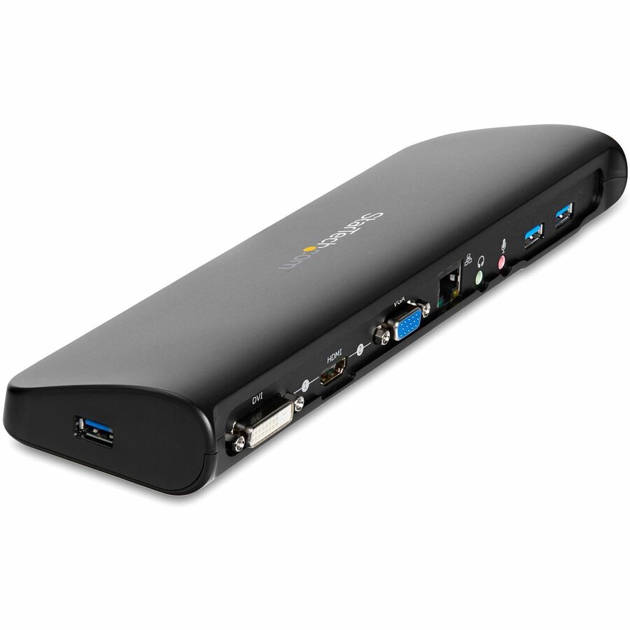 StarTech.com USB 3.0 Docking Station - Compatible with Windows / macOS - Supports Dual Displays - HDMI and DVI - DVI to VGA Adapter Included - USB3SDOCKHD USB3SDOCKHDV