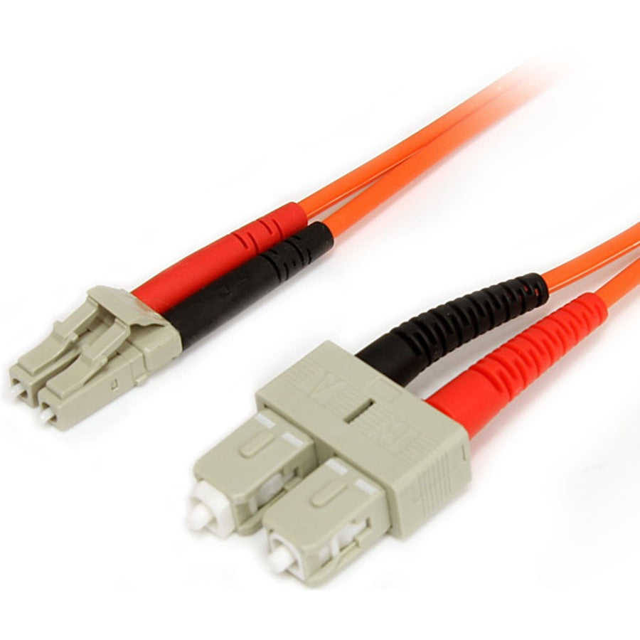 StarTech.com 2m Fiber Optic Cable - Multimode Duplex 62.5/125 - LSZH - LC/SC - OM1 - LC to SC Fiber Patch Cable FIBLCSC2