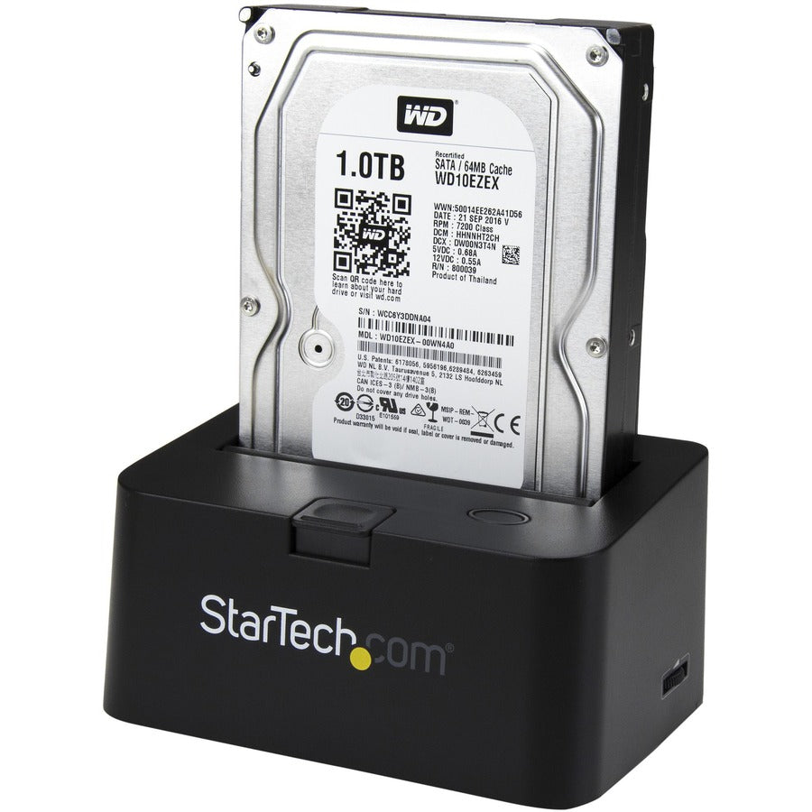 StarTech.com External docking station for 2.5in or 3.5in SATA III hard drives â€" eSATA or USB 3.0 with UASP SDOCKU33EF