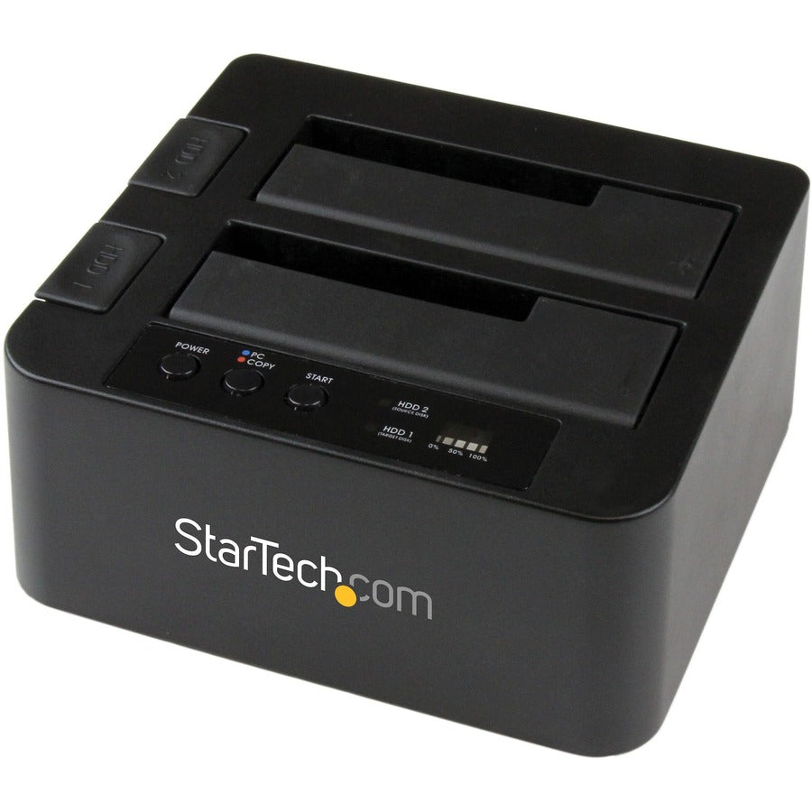 StarTech.com Dual Bay Hard Drive Duplicator Dock, Standalone HDD/SSD Cloner/Copier, USB 3.0 / eSATA to SATA III Hard Drive Cloner SDOCK2U33RE