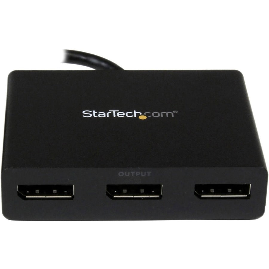 StarTech.com 3-Port DisplayPort 1.2 Splitter, DisplayPort to 3x DP Multi-Monitor Adapter, Dual 4K 30Hz and 1080p Computer MST Hub, Windows MSTDP123DP