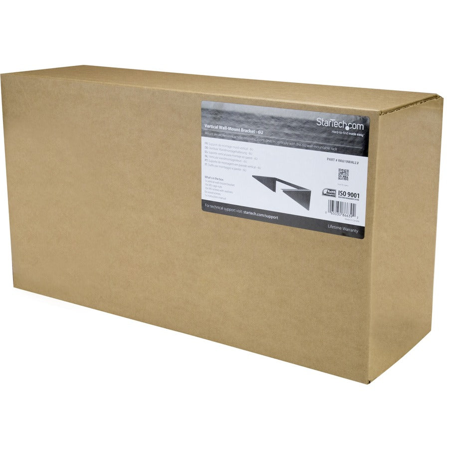 StarTech.com 6U 19-Inch Steel Vertical Rack and Wallmountable Server Rack RK619WALLV