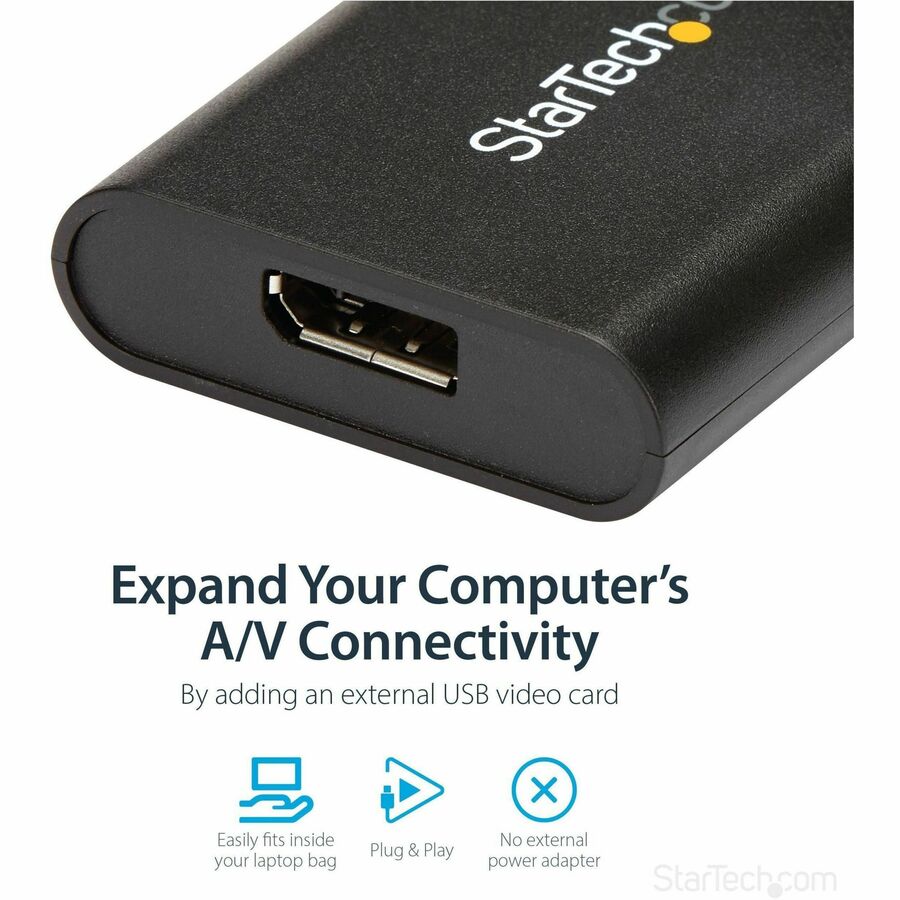 StarTech.com USB to DisplayPort Adapter - USB to DP 4K Video Adapter - USB 3.0 - 4K 30Hz USB32DPES2