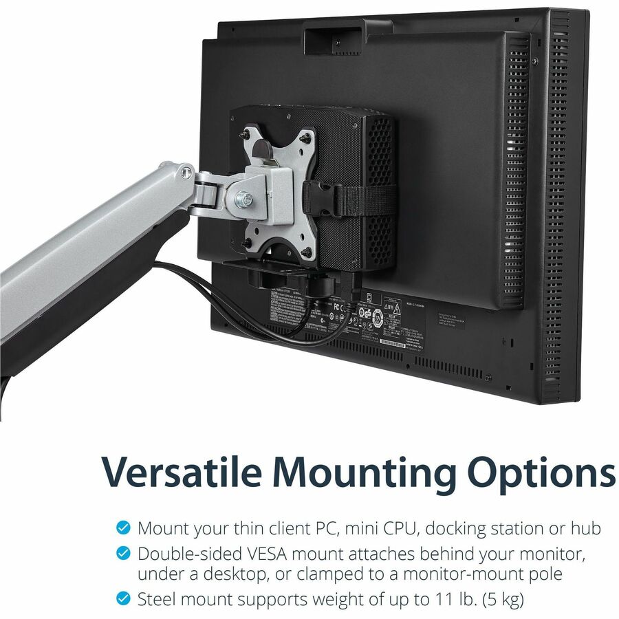 StarTech.com Thin Client Mount - VESA Mounting Bracket - Under Desk Computer Mount - Thin Client PC Monitor Mount ACCSMNT