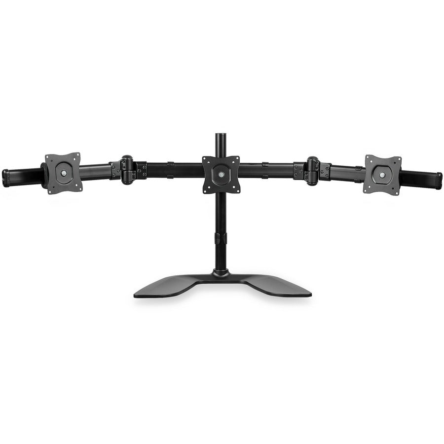 StarTech.com Triple Monitor Stand, Crossbar, Steel & Aluminum, For VESA Mount Monitors up to 27"(17.6lb/8kg), Monitor Stand, 3 Monitor Arm ARMBARTRIO2
