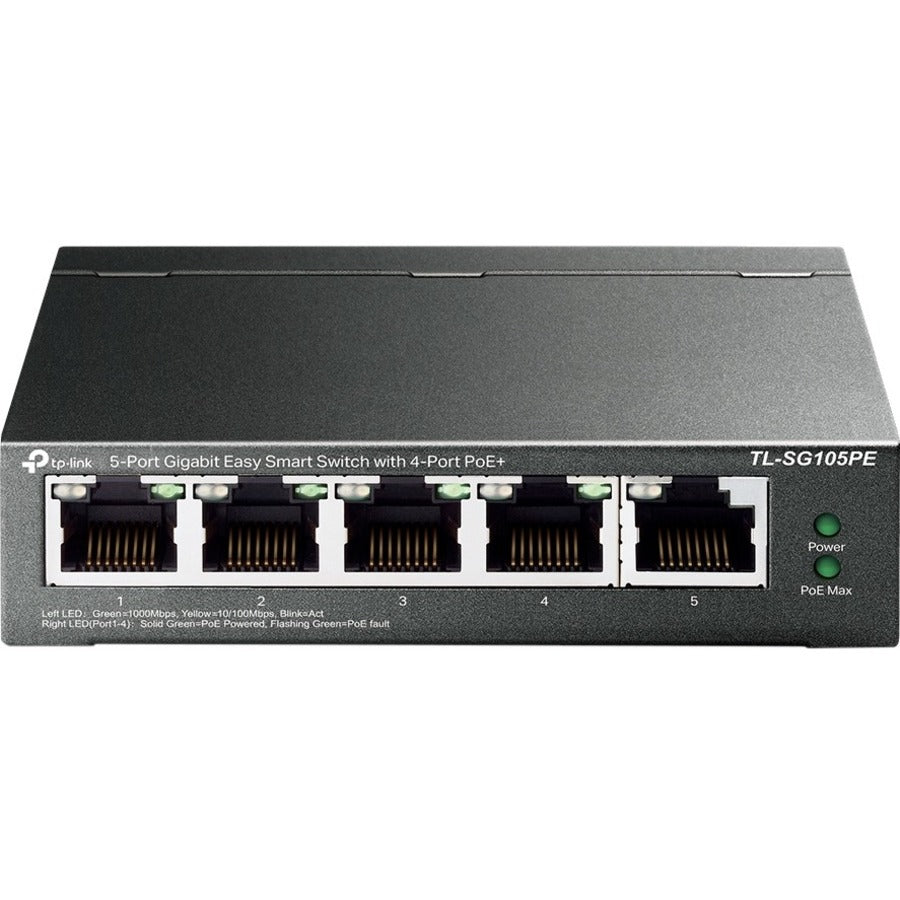 TP-Link TL-SG105PE - 5-Port Gigabit Easy Smart Switch with 4-Port PoE+ TL-SG105PE