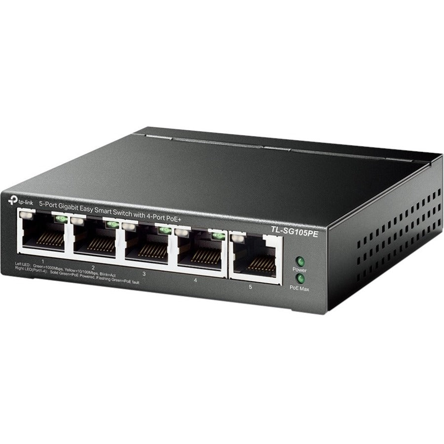 TP-Link TL-SG105PE - 5-Port Gigabit Easy Smart Switch with 4-Port PoE+ TL-SG105PE