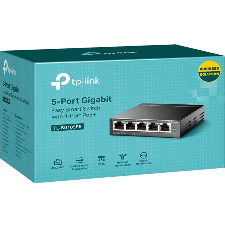 TP-Link TL-SG105PE - 5-Port Gigabit Easy Smart Switch with 4-Port PoE+ TL-SG105PE