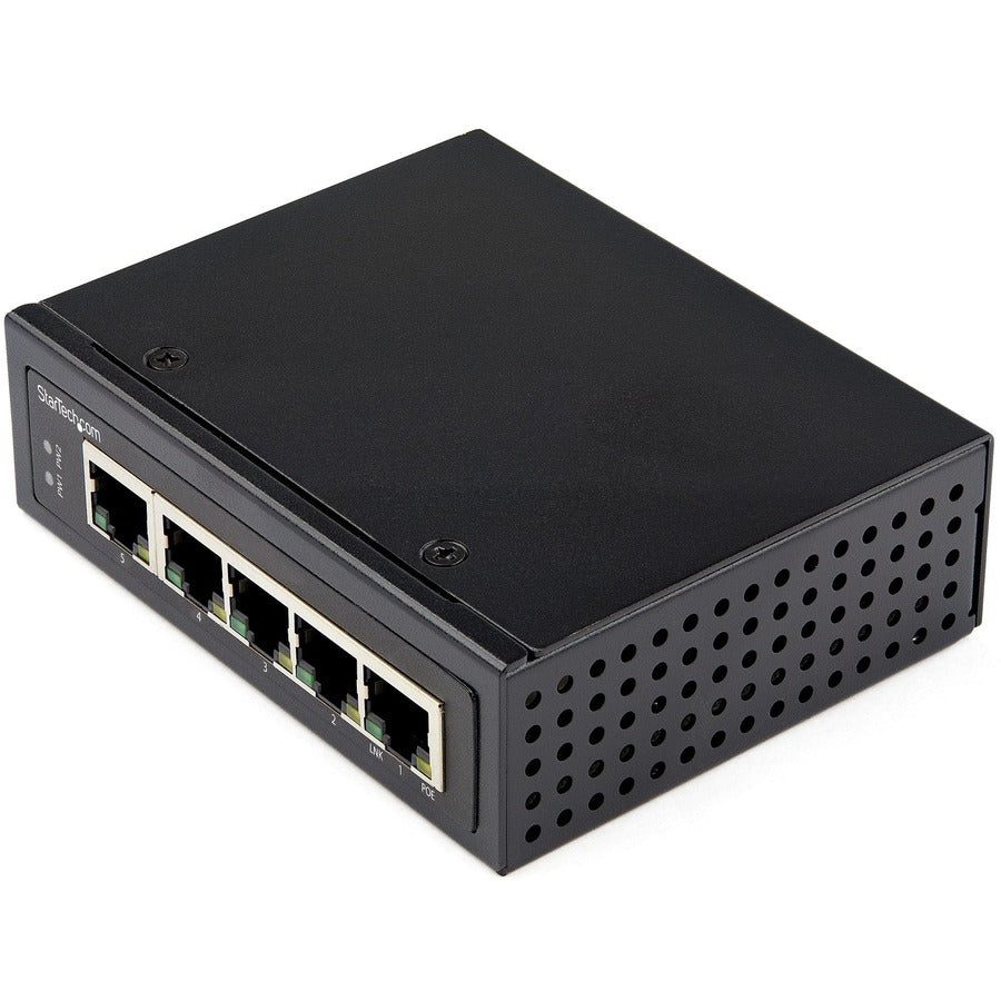 StarTech.com Industrial 5 Port Gigabit PoE Switch 30W - Power Over Ethernet Switch - GbE POE+ Network Switch - Unmanaged - IP-30 IESC1G50UP