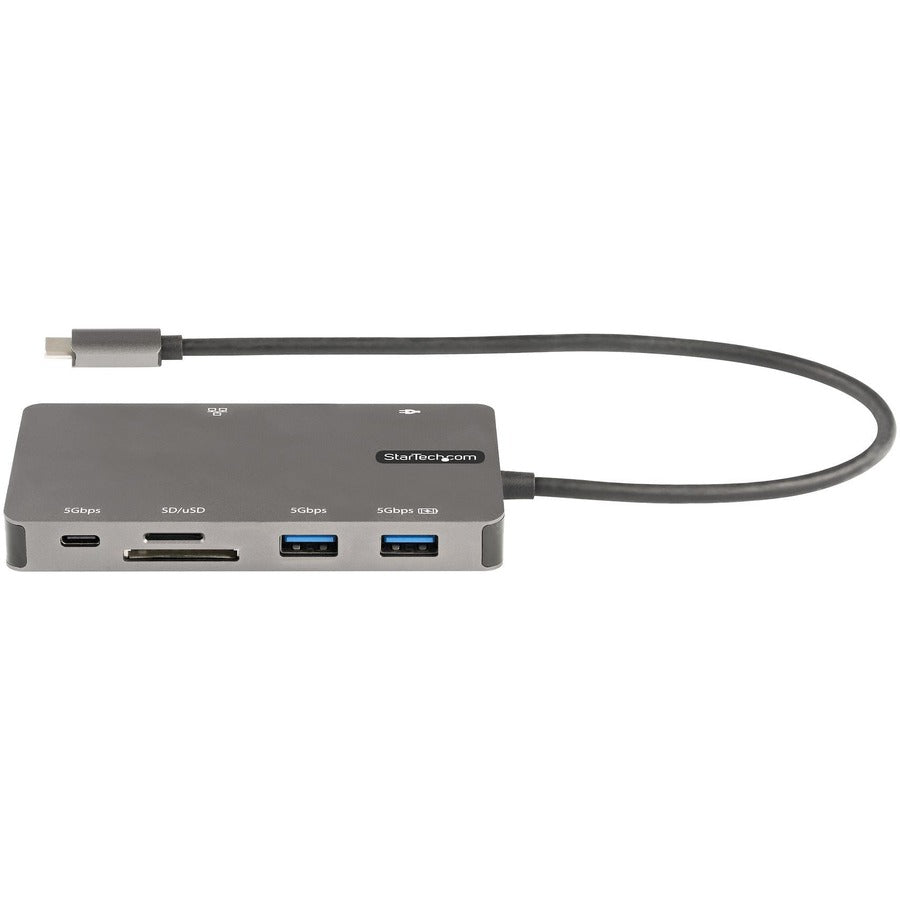 StarTech.com USB C Multiport Adapter, HDMI 4K 30Hz or VGA, 5Gbps USB 3.0 Hub (USB A / USB C Ports), 100W Power Delivery, SD/Micro SD, GbE DKT30CHVSDPD