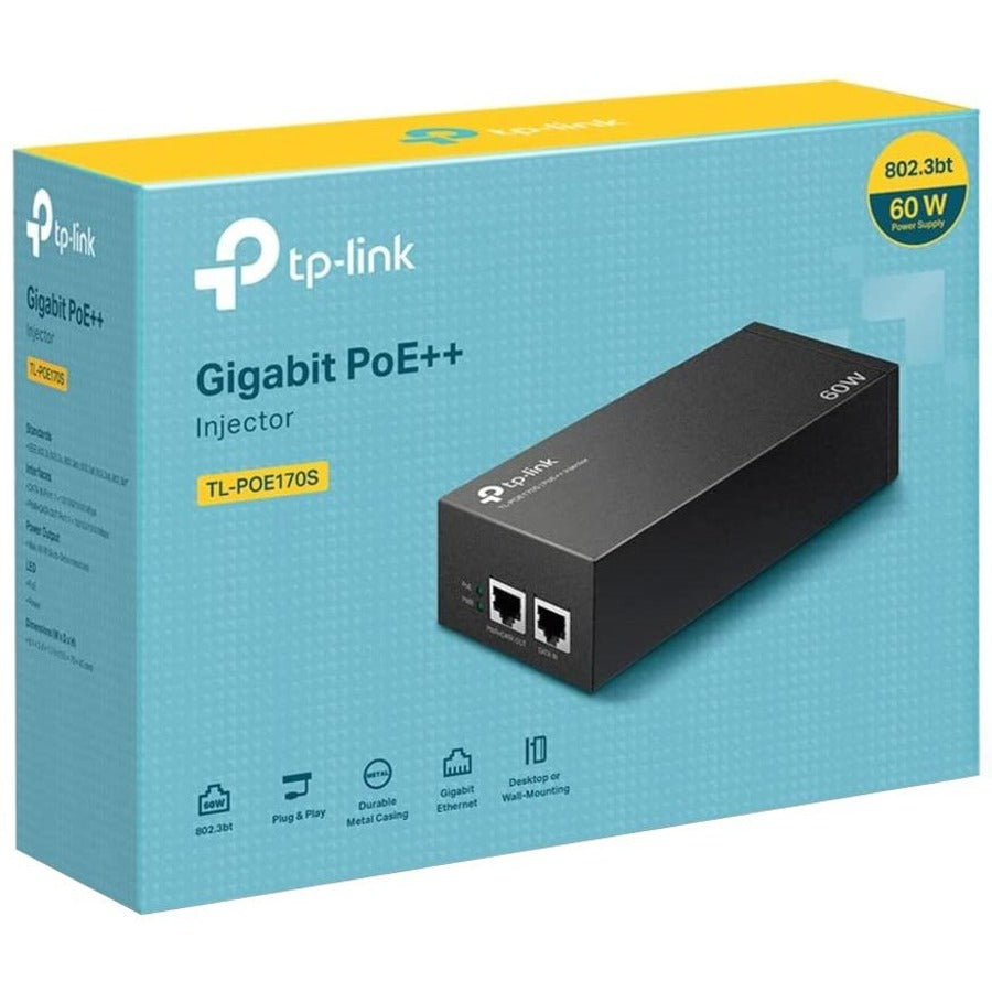 TP-Link TL-PoE170S - 802.3at/af/bt Gigabit PoE Injector TL-POE170S