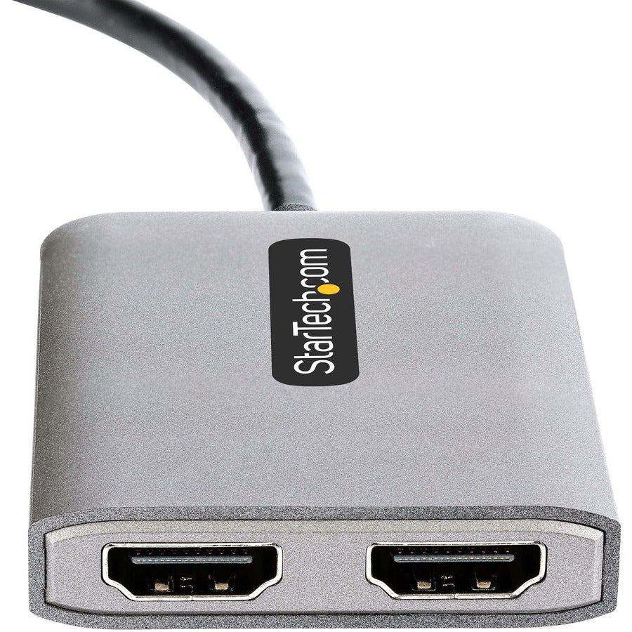 StarTech.com DP to Dual HDMI MST HUB, Dual HDMI 4K 60Hz, 2 Port DisplayPort Multi Monitor Adapter with 1ft/30cm Cable, DP 1.4 | DSC | HBR3 MST14DP122HD