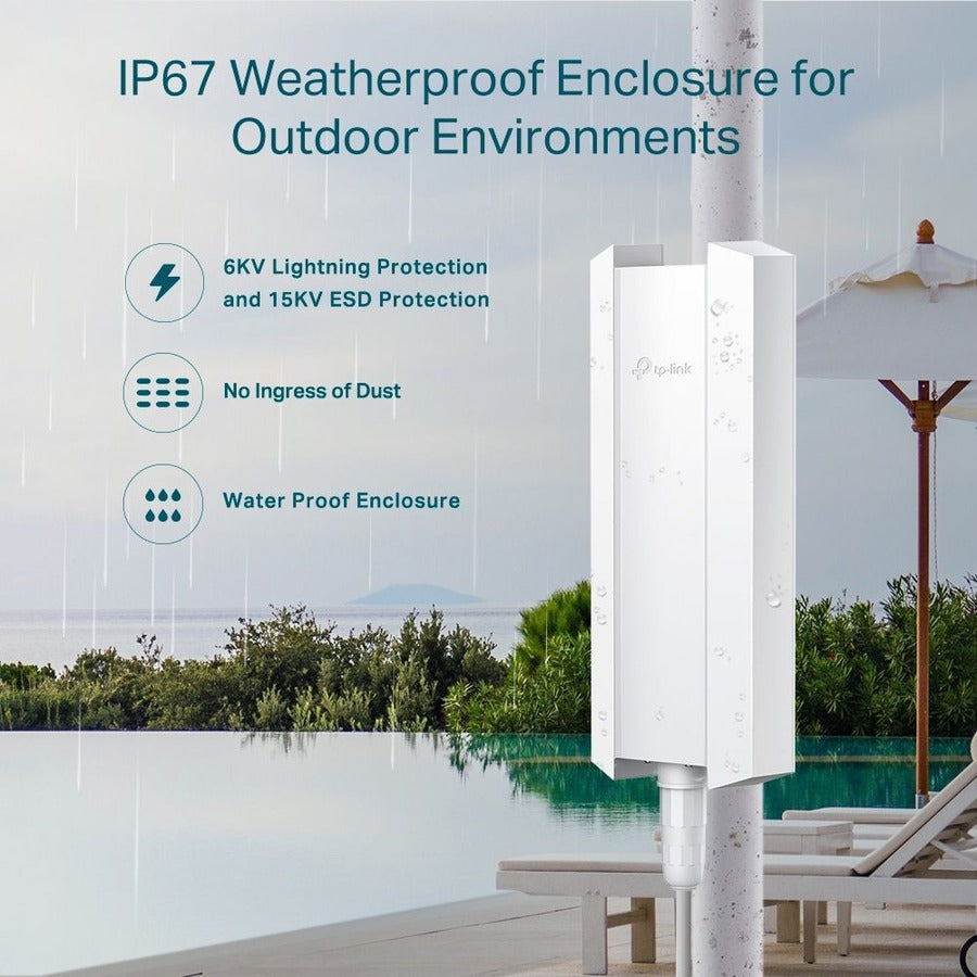 TP-Link EAP610-Outdoor Dual Band IEEE 802.11 a/b/g/n/ac/ax 1.80 Gbit/s Wireless Access Point - Outdoor EAP610-OUTDOOR