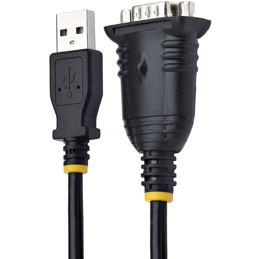 StarTech.com 3ft (1m) USB to Serial Cable, DB9 Male RS232 to USB Converter, USB to Serial Adapter, COM Port Adapter with Prolific IC 1P3FP-USB-SERIAL