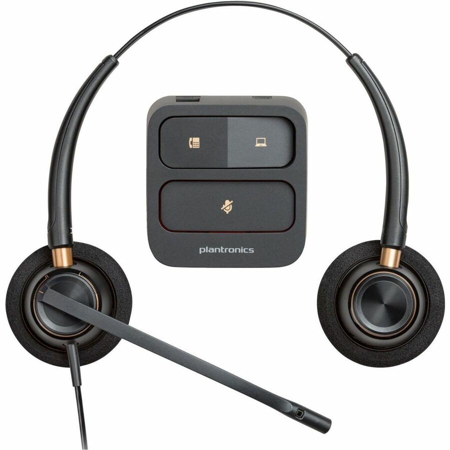 Poly EncorePro 520 with Quick Disconnect Binaural Headset TAA 783P6AA#ABA