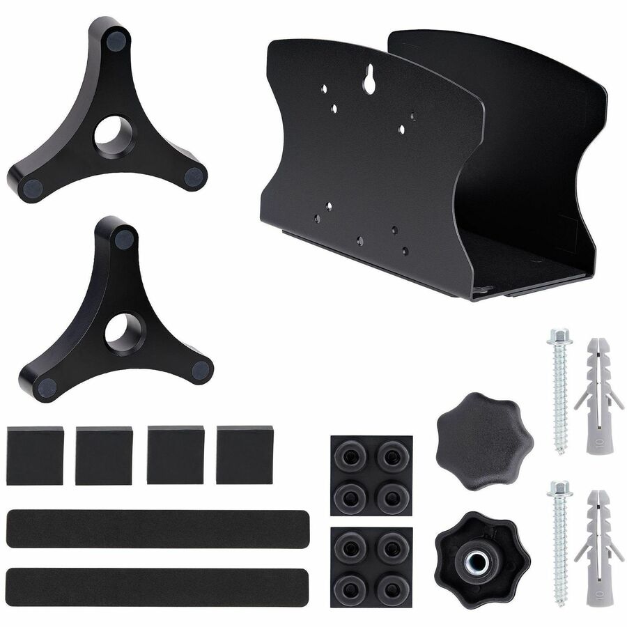 StarTech.com PC Wall Mount Bracket, For Desktop Computers Up To 40lb, Toolless Width Adjustment 1.9-7.8in (50-200mm), CPU Tower/Case Shelf 2NS-CPU-WALL-MOUNT