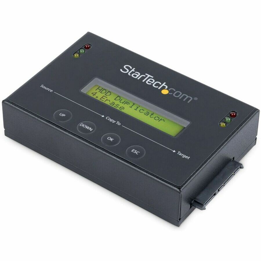 StarTech.com 1:1 Standalone Hard Drive Duplicator & Eraser, SATA HDD / SSD Disk Cloner / Copier / Wiper / Sanitizer, TAA Compliant SATDUP11