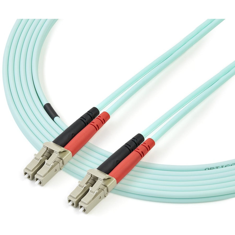 StarTech.com 2m Fiber Optic Cable - 10 Gb Aqua - Multimode Duplex 50/125 - LSZH - LC/LC - OM3 - LC to LC Fiber Patch Cable A50FBLCLC2