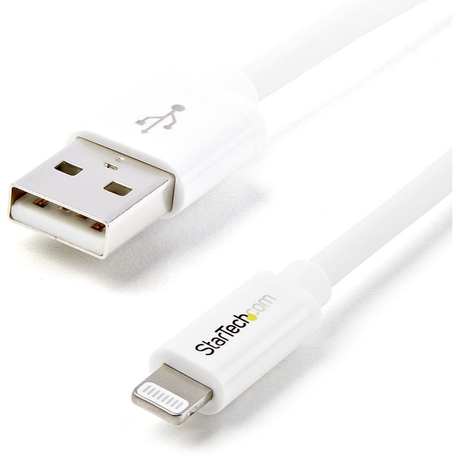 StarTech.com 2m (6ft) Long White Apple�® 8-pin Lightning Connector to USB Cable for iPhone / iPod / iPad USBLT2MW