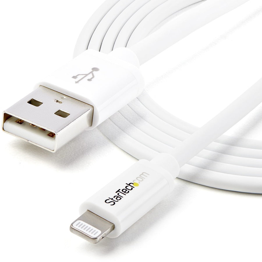 StarTech.com 2m (6ft) Long White Apple�® 8-pin Lightning Connector to USB Cable for iPhone / iPod / iPad USBLT2MW