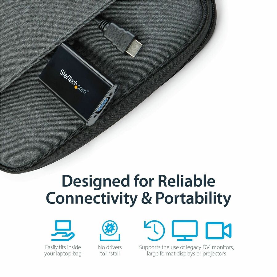 StarTech.com HDMI to VGA Video Adapter Converter with Audio for Desktop PC / Laptop / Ultrabook - 1920x1200 HD2VGAA2