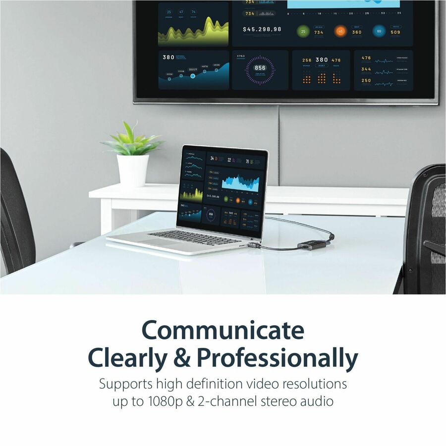 StarTech.com HDMI to VGA Video Adapter Converter with Audio for Desktop PC / Laptop / Ultrabook - 1920x1200 HD2VGAA2