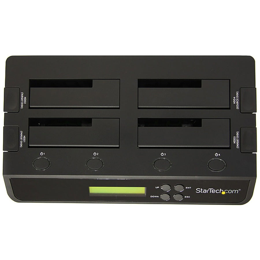 StarTech.com 4-Bay Hard Drive Duplicator and Eraser, External HDD/SSD Cloner / Copier / Wiper Tool, USB 3.0/eSATA to SATA Docking Station SATDOCK4U3RE