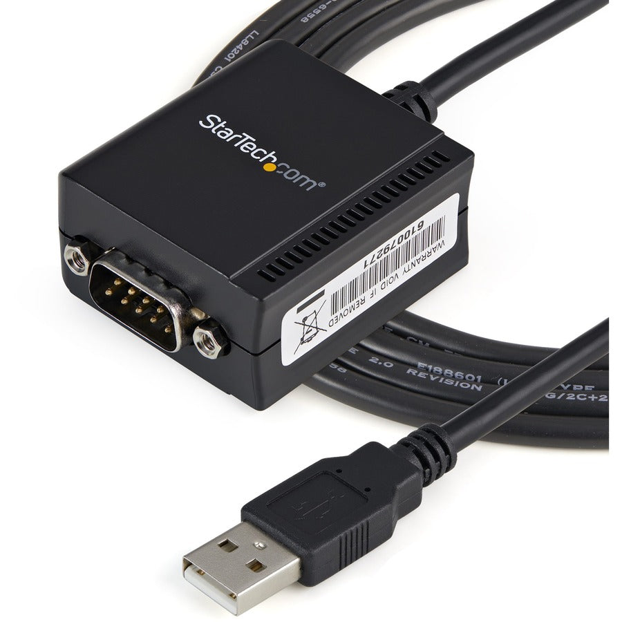 StarTech.com 1 Port FTDI USB to Serial RS232 Adapter Cable with COM Retention ICUSB2321F
