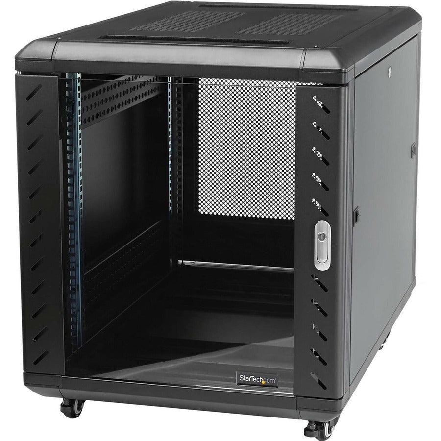 StarTech.com 12U 36in Knock-Down Server Rack Cabinet with Casters RK1236BKF