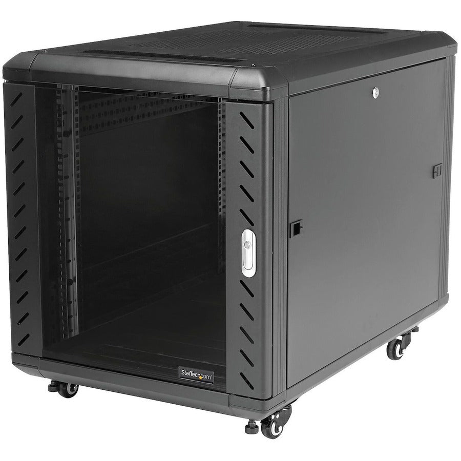 StarTech.com 12U 36in Knock-Down Server Rack Cabinet with Casters RK1236BKF