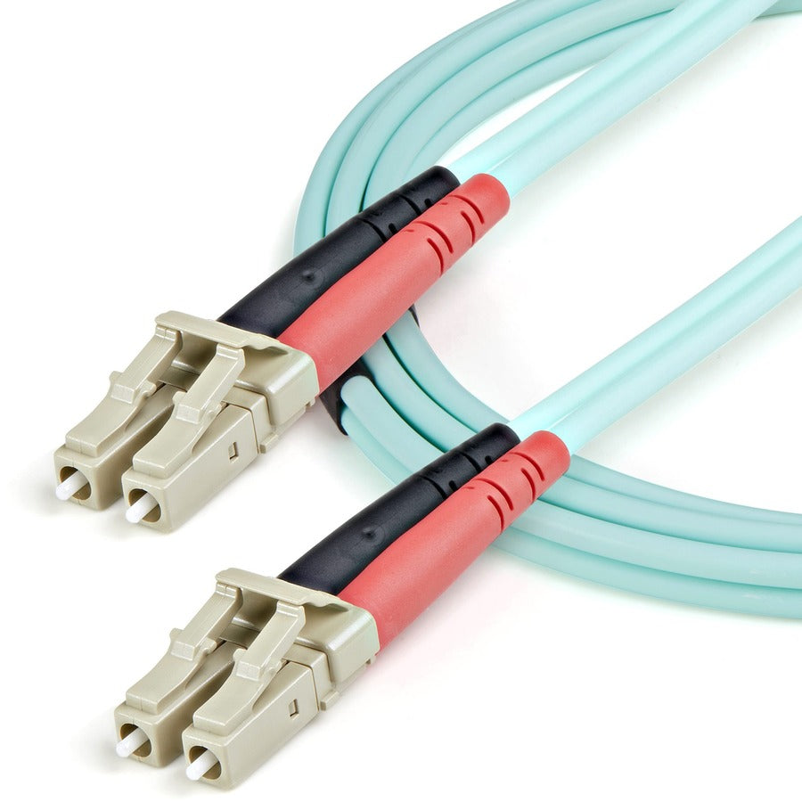 StarTech.com 1m Fiber Optic Cable - 10 Gb Aqua - Multimode Duplex 50/125 - LSZH - LC/LC - OM3 - LC to LC Fiber Patch Cable A50FBLCLC1