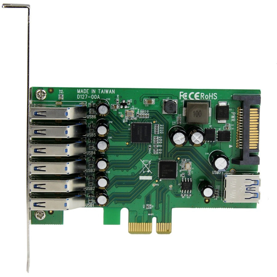 StarTech.com 7 Port PCI Express USB 3.0 Card - 5Gbps - Standard and Low-Profile Design PEXUSB3S7