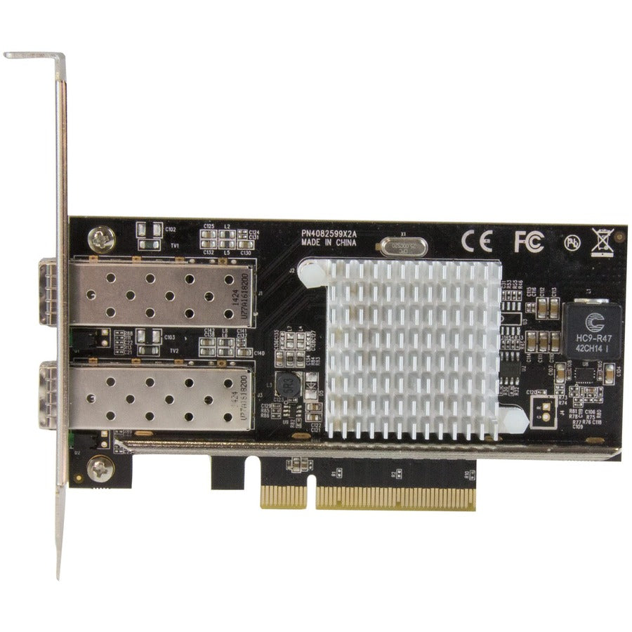 StarTech.com 10G Network Card - 2x 10G Open SFP+ Multimode LC Fiber Connector - Intel 82599 Chip - Gigabit Ethernet Card PEX20000SFPI