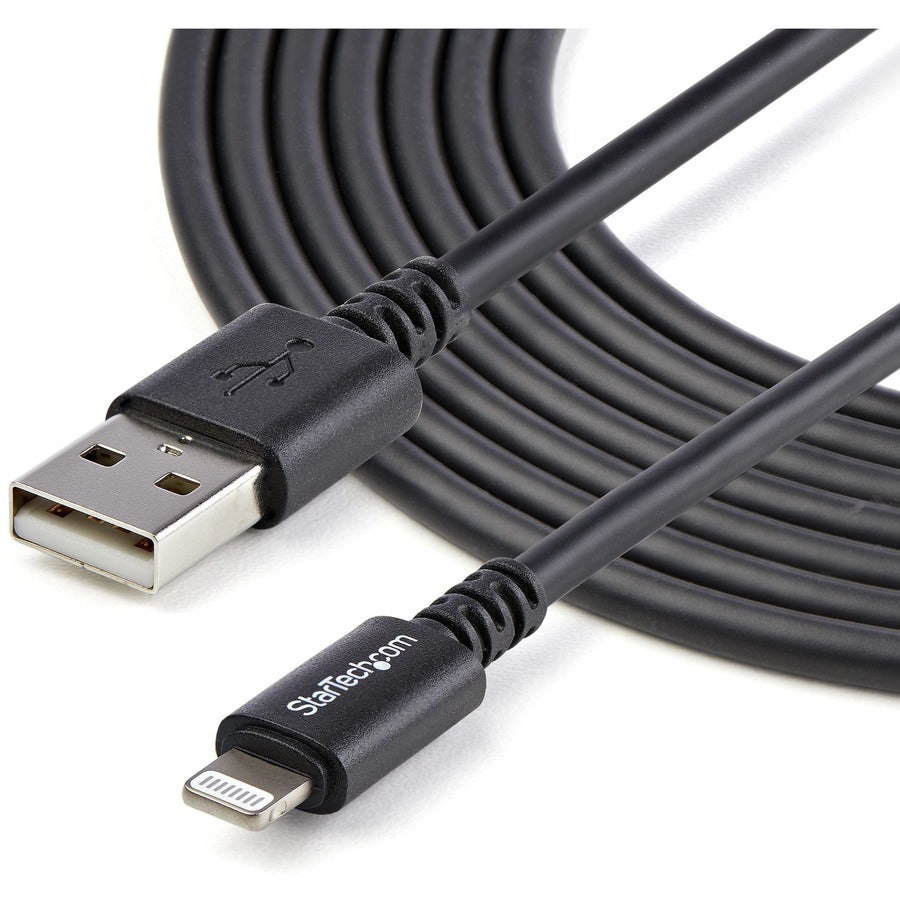 StarTech.com 3m (10ft) Long Black Apple�® 8-pin Lightning Connector to USB Cable for iPhone / iPod / iPad USBLT3MB