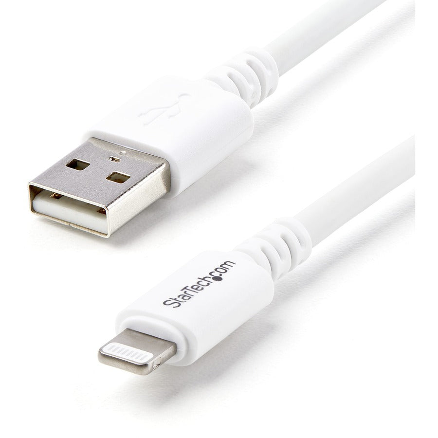 StarTech.com 3m (10ft) Long White Apple�® 8-pin Lightning Connector to USB Cable for iPhone / iPod / iPad USBLT3MW