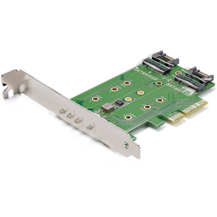 StarTech.com M.2 Adapter â€" 3 Port â€" 1 x PCIe (NVMe) M.2 â€" 2 x SATA III M.2 â€" SSD PCIE M.2 Adapter â€" M2 SSD â€" PCI Express SSD PEXM2SAT32N1