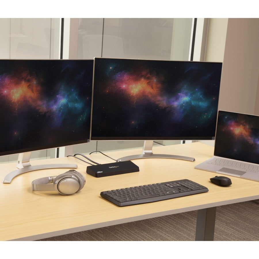 StarTech.com USB 3.0 Docking Station - Windows / macOS Compatible - Supports Dual Displays, HDMI / DisplayPort or 4K Ultra HD on a Single Monitor - USB3DOCKHDPC USB3DOCKHDPC