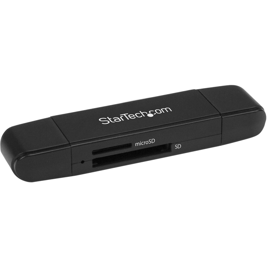 StarTech.com USB 3.0 Memory Card Reader for SD and microSD Cards - USB-C and USB-A - Portable USB SD and microSD Card Reader SDMSDRWU3AC