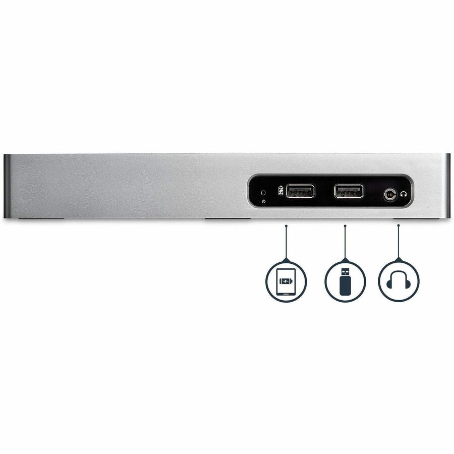 StarTech.com USB 3.0 Docking Station - Dual Monitor Laptop Dock with HDMI & DVI/VGA - 6x USB Type-A Hub, GbE - Universal Windows & Mac DK30ADD