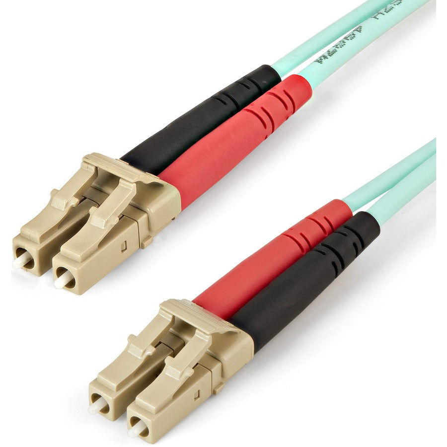 StarTech.com 1m (3ft) LC/UPC to LC/UPC OM4 Multimode Fiber Optic Cable, 50/125µm LOMMF/VCSEL Zipcord Fiber, 100G, LSZH Fiber Patch Cord 450FBLCLC1