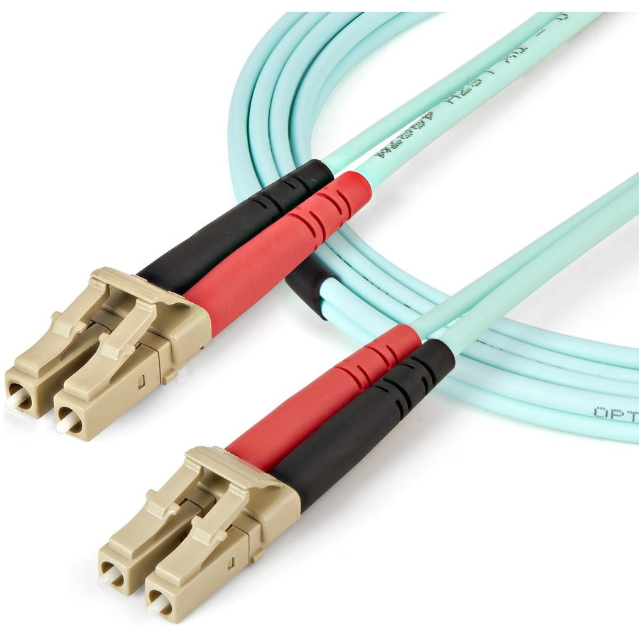 StarTech.com 1m (3ft) LC/UPC to LC/UPC OM4 Multimode Fiber Optic Cable, 50/125µm LOMMF/VCSEL Zipcord Fiber, 100G, LSZH Fiber Patch Cord 450FBLCLC1
