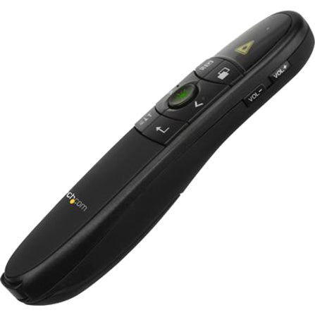 StarTech.com Wireless Presentation Remote with Green Laser Pointer - 90 ft. (27 m) - USB Presentation Clicker for Mac and Windows - Batteries Included - Wireless Slideshow and Volume Controls PRESREMOTEG